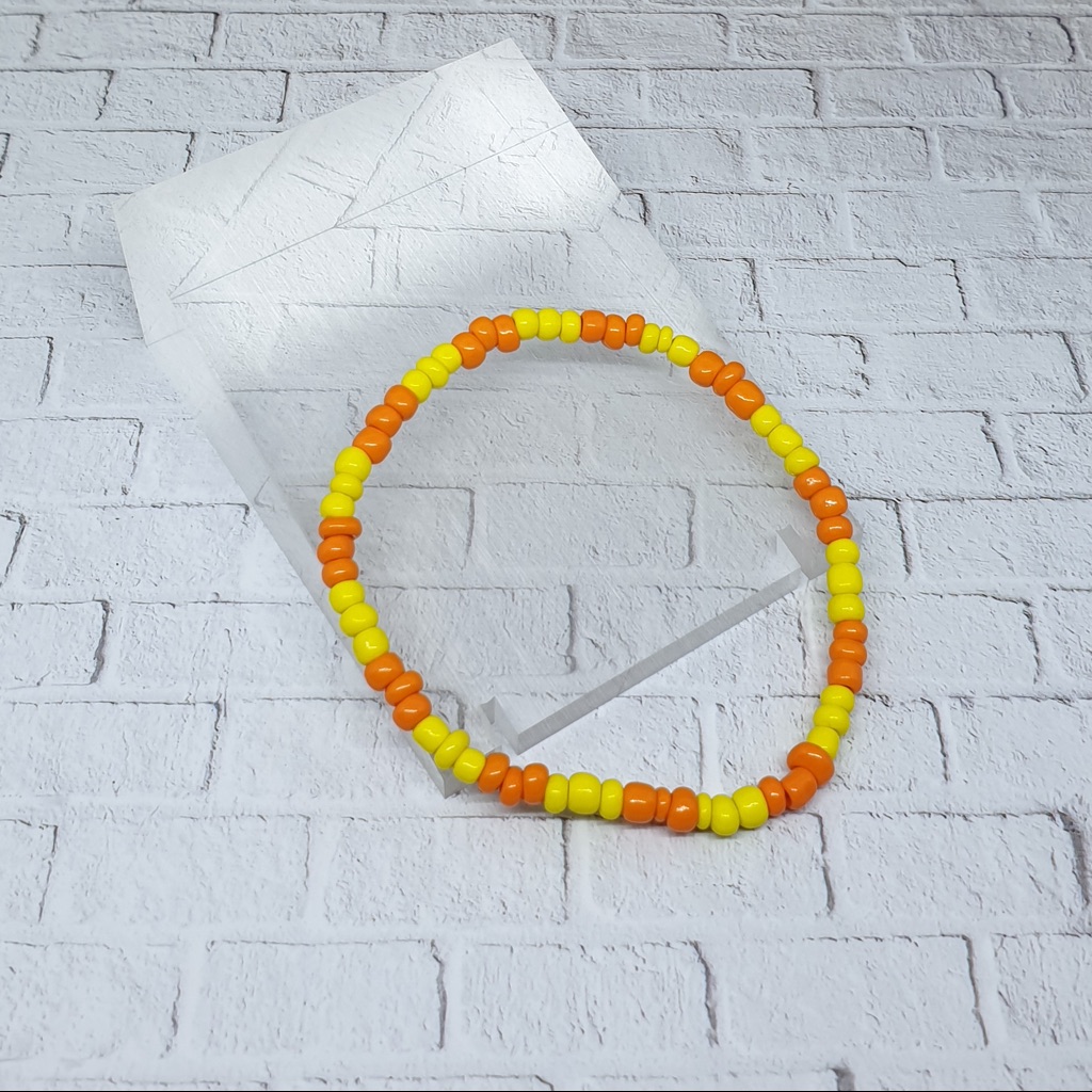 4 Pcs Homemade Simple Colored Beaded Bracelets